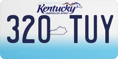 KY license plate 320TUY