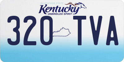 KY license plate 320TVA