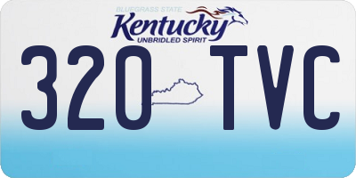KY license plate 320TVC