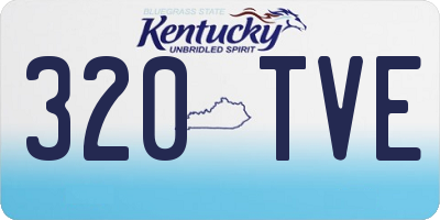 KY license plate 320TVE