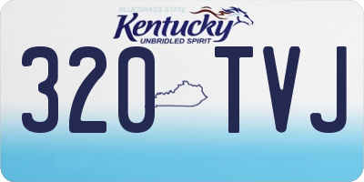 KY license plate 320TVJ