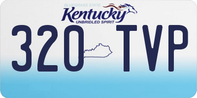 KY license plate 320TVP