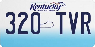 KY license plate 320TVR