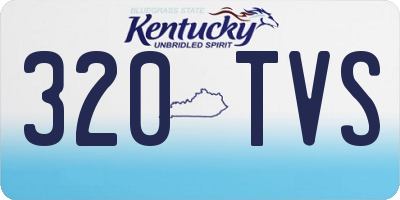 KY license plate 320TVS