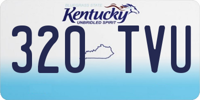 KY license plate 320TVU