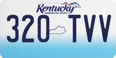 KY license plate 320TVV