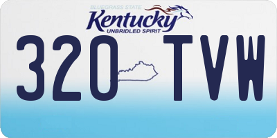 KY license plate 320TVW