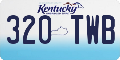 KY license plate 320TWB