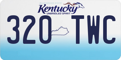KY license plate 320TWC