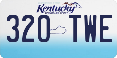 KY license plate 320TWE