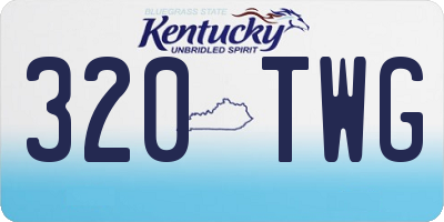 KY license plate 320TWG