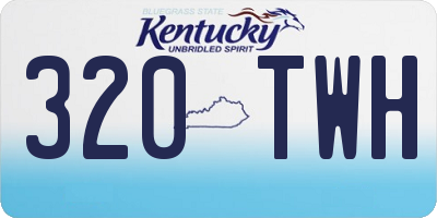KY license plate 320TWH