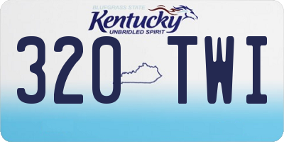 KY license plate 320TWI