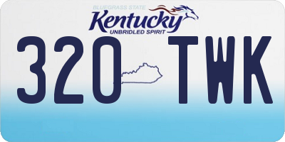 KY license plate 320TWK
