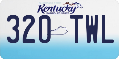 KY license plate 320TWL