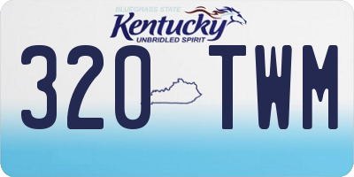 KY license plate 320TWM