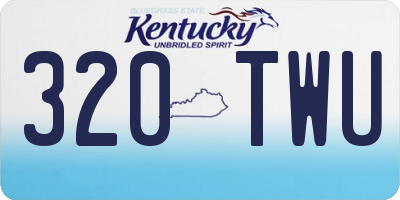 KY license plate 320TWU