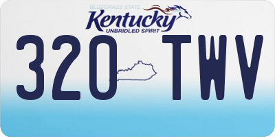 KY license plate 320TWV