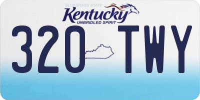 KY license plate 320TWY