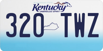 KY license plate 320TWZ