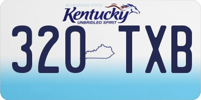 KY license plate 320TXB