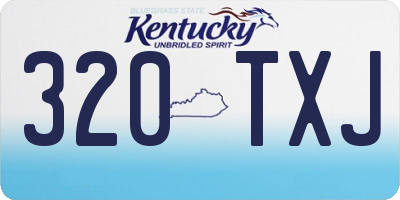 KY license plate 320TXJ