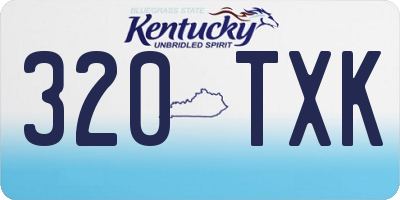 KY license plate 320TXK