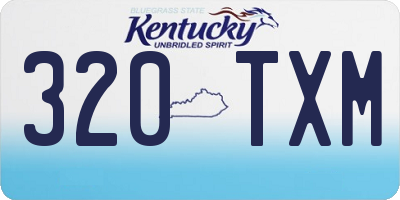 KY license plate 320TXM