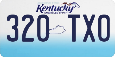 KY license plate 320TXO