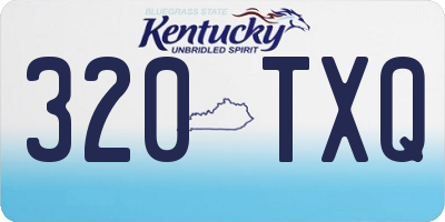 KY license plate 320TXQ