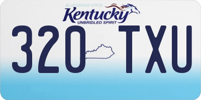 KY license plate 320TXU