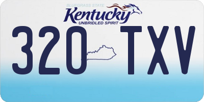 KY license plate 320TXV