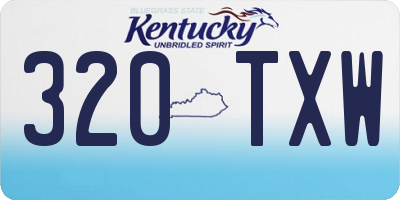 KY license plate 320TXW