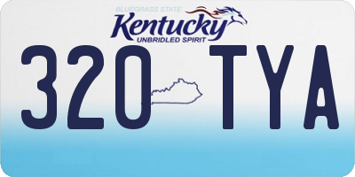 KY license plate 320TYA