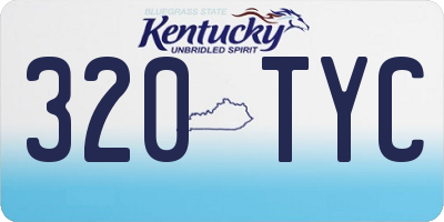KY license plate 320TYC