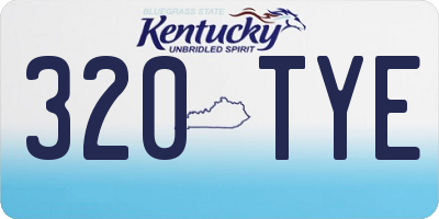 KY license plate 320TYE