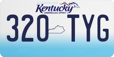KY license plate 320TYG