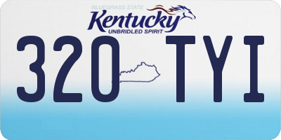 KY license plate 320TYI