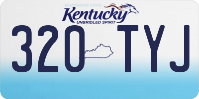 KY license plate 320TYJ