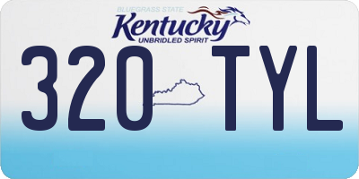 KY license plate 320TYL
