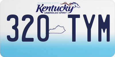 KY license plate 320TYM