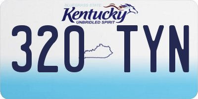 KY license plate 320TYN