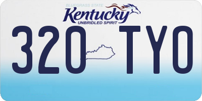 KY license plate 320TYO