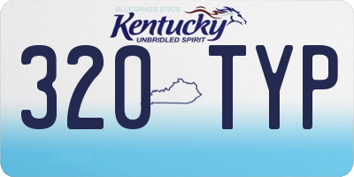 KY license plate 320TYP