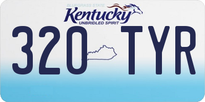 KY license plate 320TYR