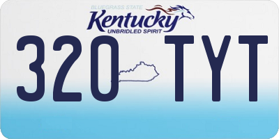 KY license plate 320TYT