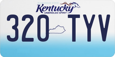 KY license plate 320TYV