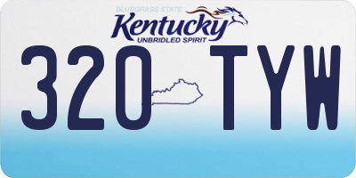 KY license plate 320TYW