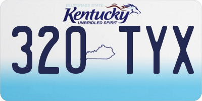 KY license plate 320TYX