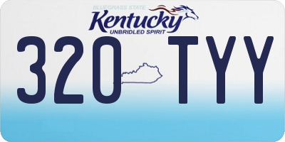 KY license plate 320TYY